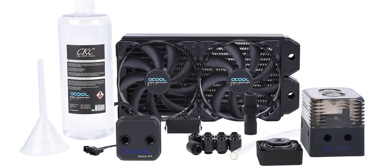 Alphacool Eissturm Hurricane Copper 45 2x140mm Zestaw