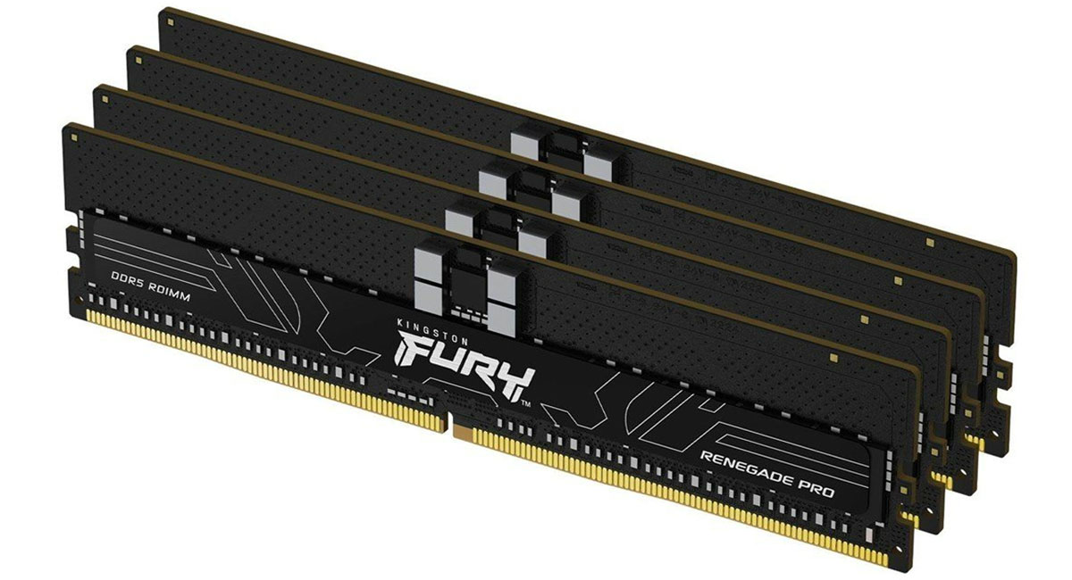 Pamięć RAM Kingston FURY 64GB (4x16GB) 5600 CL28 ECC Registered Renegade Pro