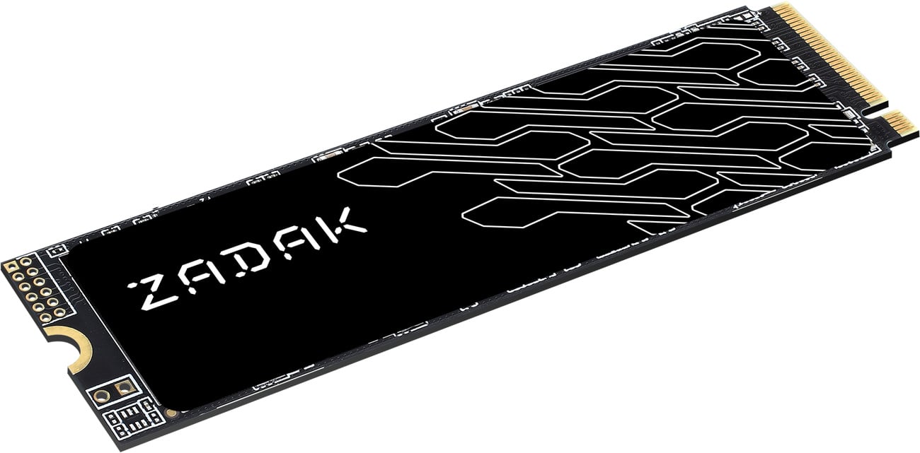 Dysk SSD M.2 Apacer ZADAK TWSG3 - Widok od przodu pod ktem
