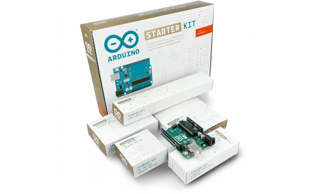 Zestaw startowy z płytką Uno Arduino StarterKit K000007 - Opakowania
