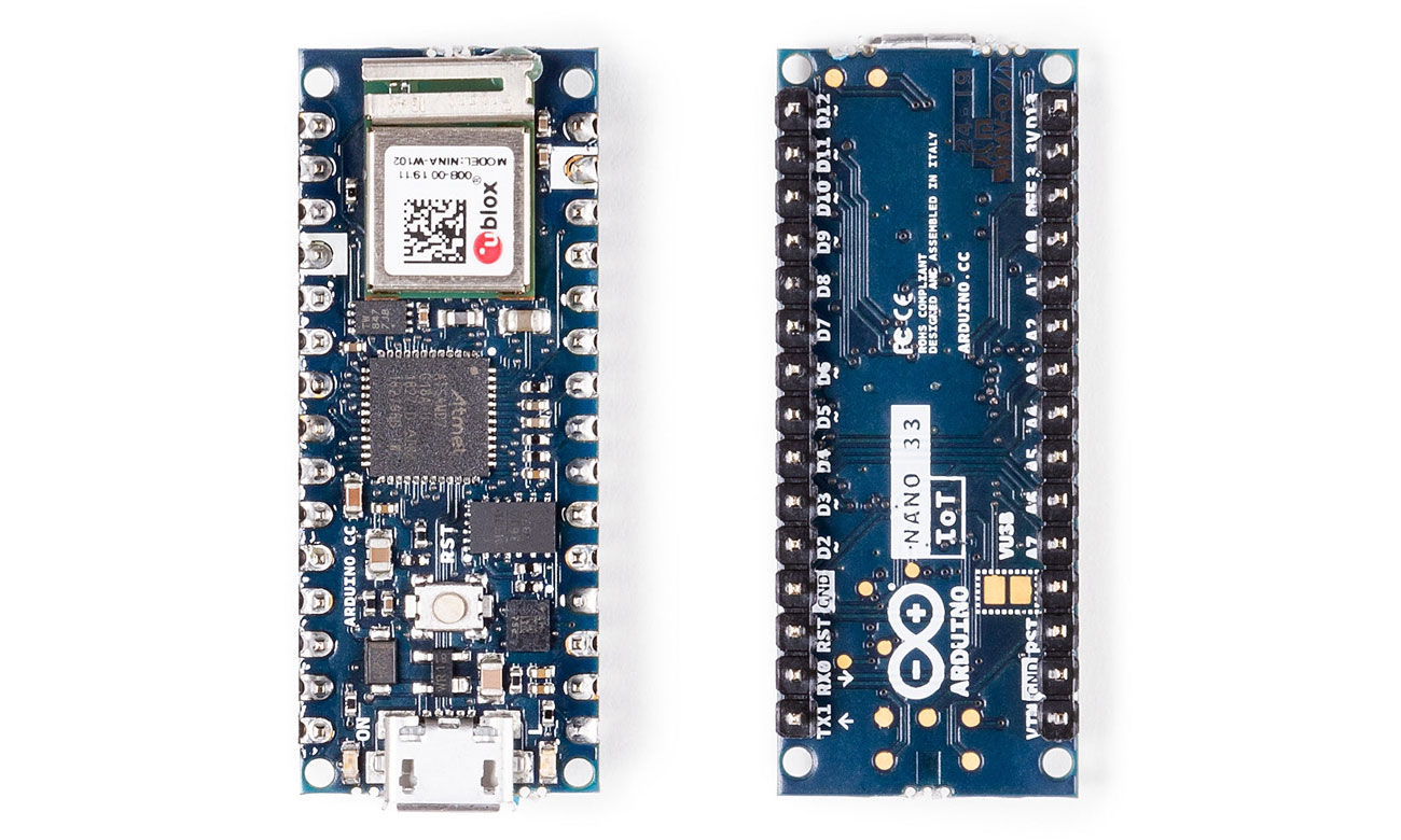 Arduino Nano 33 IoT ABX00032 przód tył