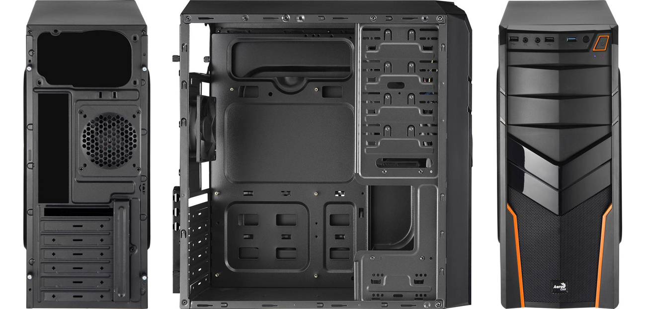 AeroCool PGS V2X czarno-pomarańczowa wnętrze