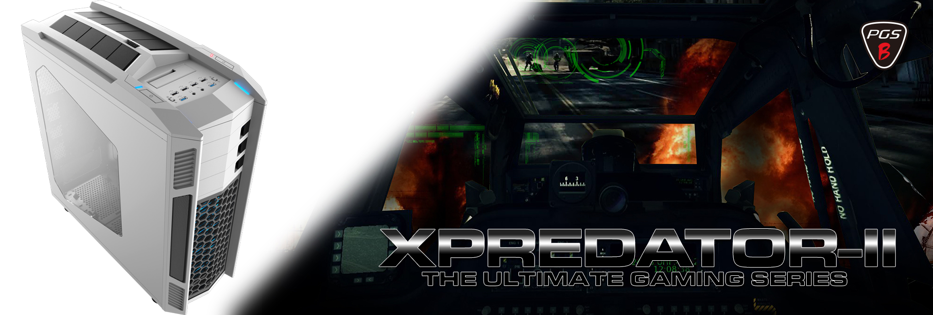 Obudowa ATX/BTX AeroCool X-PREDATOR II biała USB 3.0 AEROPGSXPRED2-BLACK