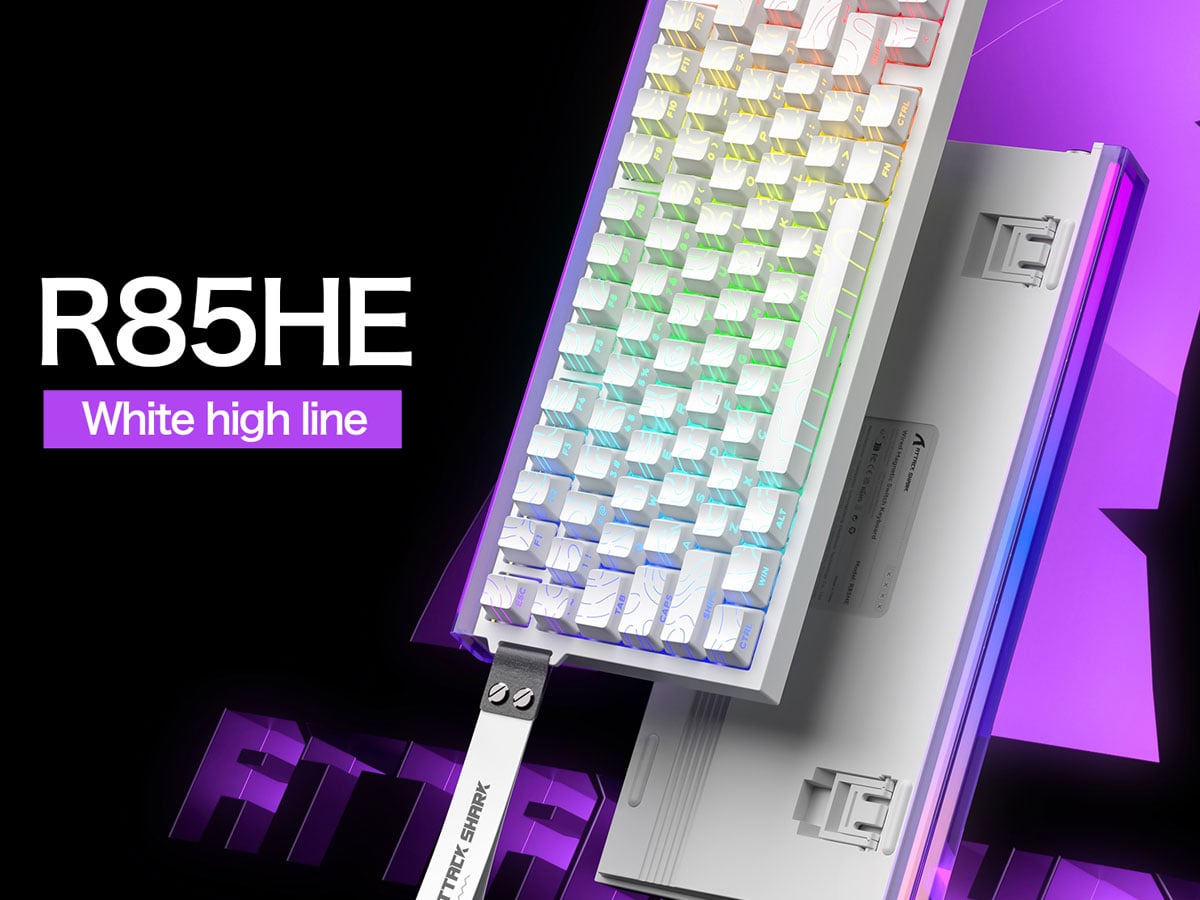 Attack Shark R85 HE Rapid Trigger 8kHz/256kHz biała