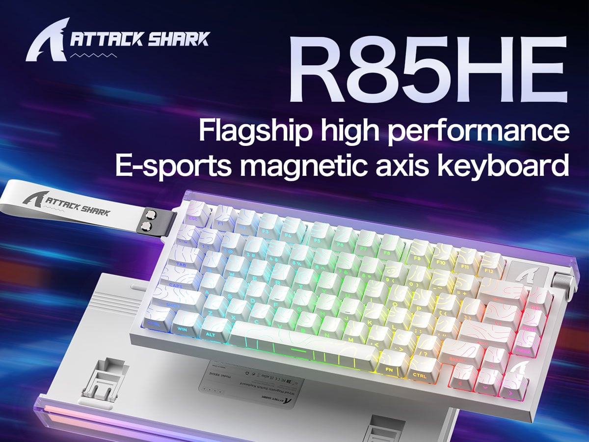 Attack Shark R85 HE Rapid Trigger 8kHz/256kHz biała