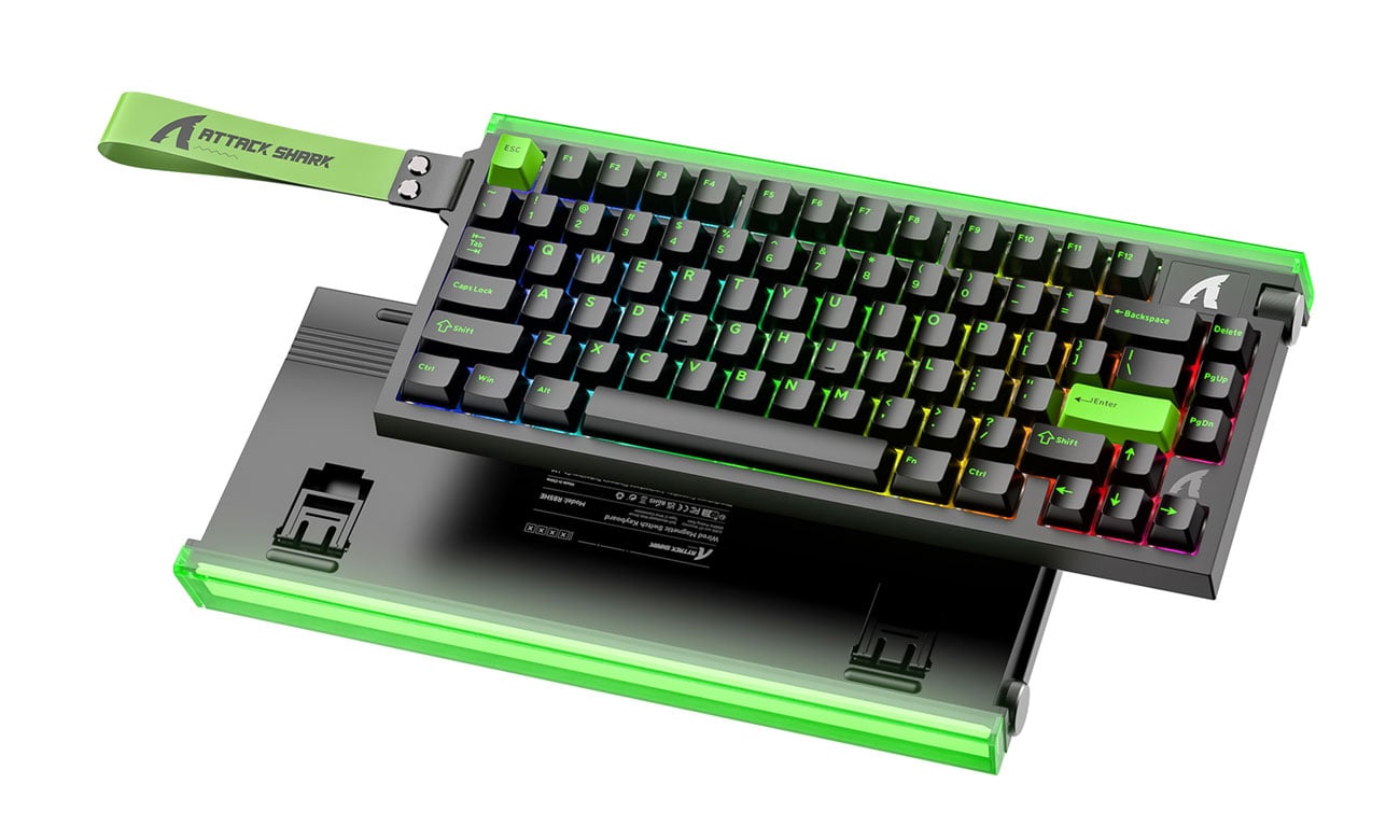 Attack Shark R85 HE Rapid Trigger 8kHz/256kHz neonowa zieleń/czarna