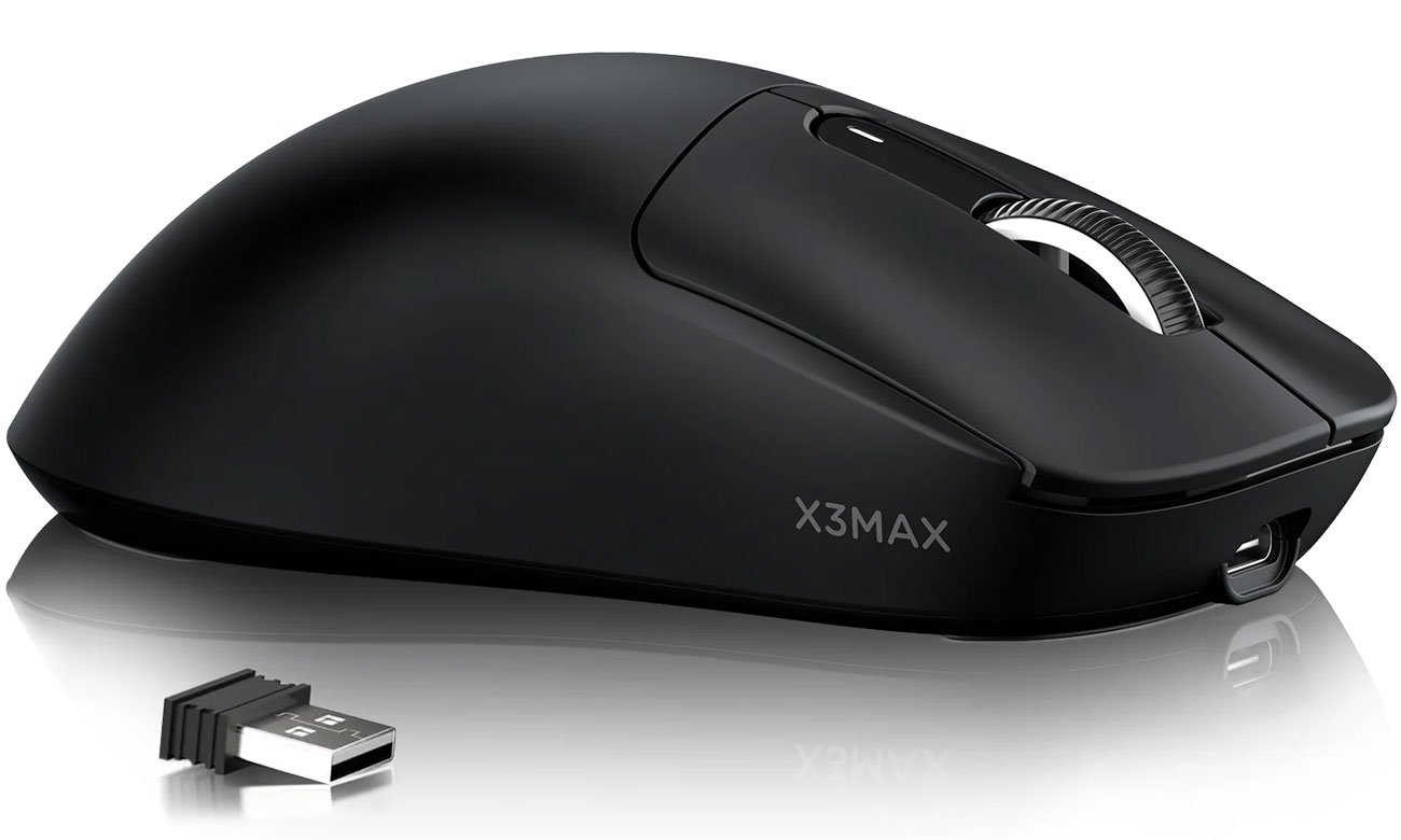 Attack Shark X3MAX czarna mysz bezprzewodowa z przełącznikami Omron