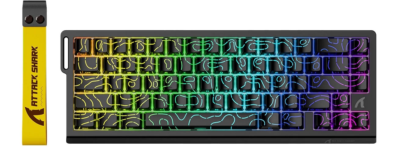 Attack Shark X68 HE czarna gamingowa klawiatura z pianką PORON