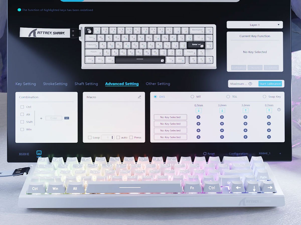 Attack Shark X68 HE biała