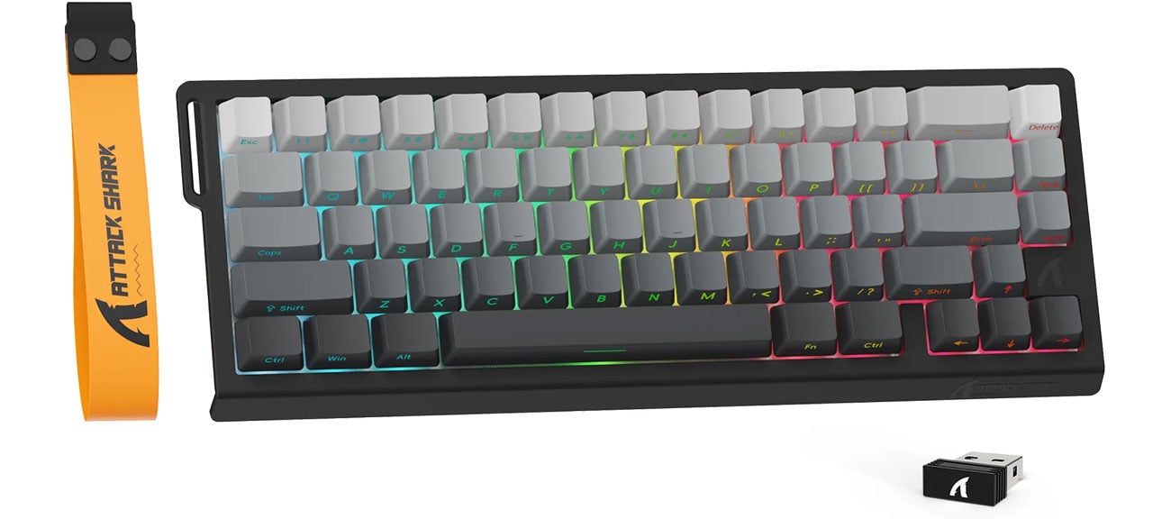 Attack Shark X68PRO HE gradient gamingowa klawiatura z pianką PORON