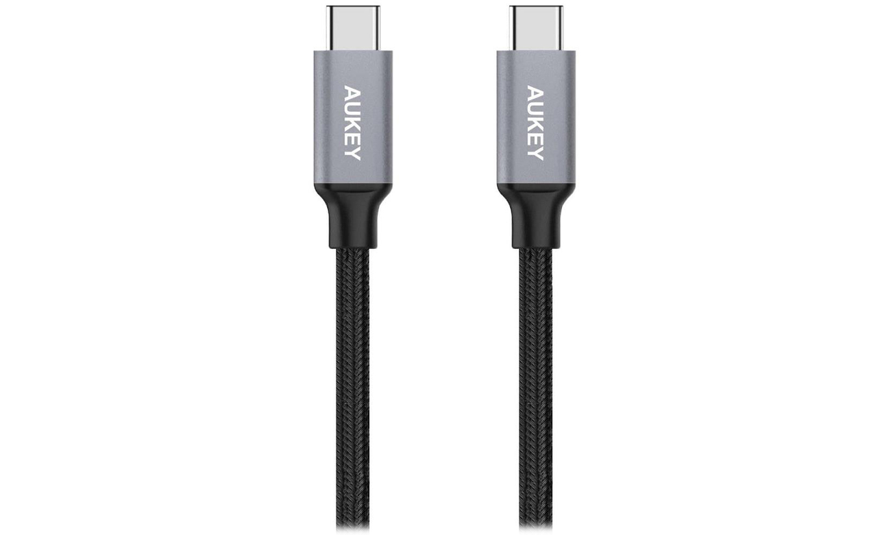 Kabel Aukey USB-C - USB-C 5Gbps PD 60W 1m w oplocie