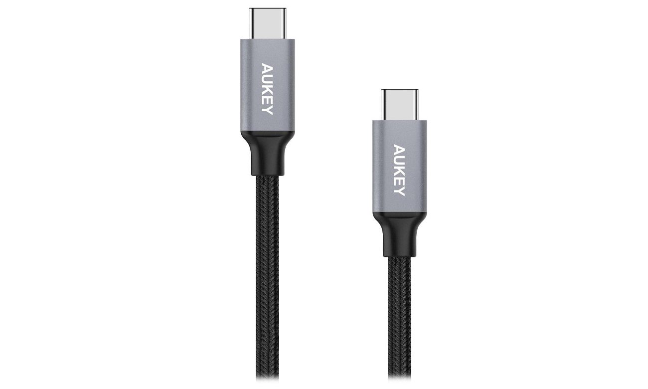 Kabel Aukey USB-C - USB-C 5Gbps PD 60W 2m w oplocie