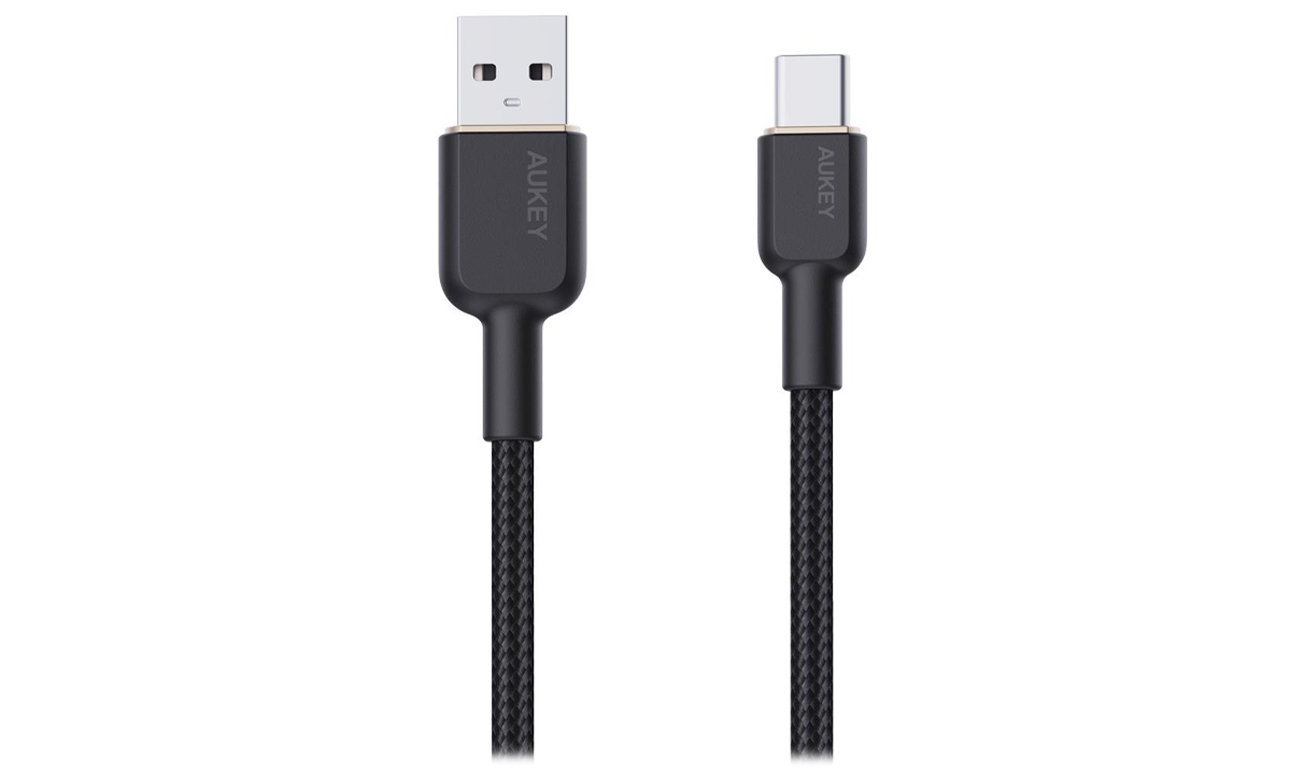 Kabel Aukey USB-A - USB-C 2.0 QC 60W 1m w oplocie