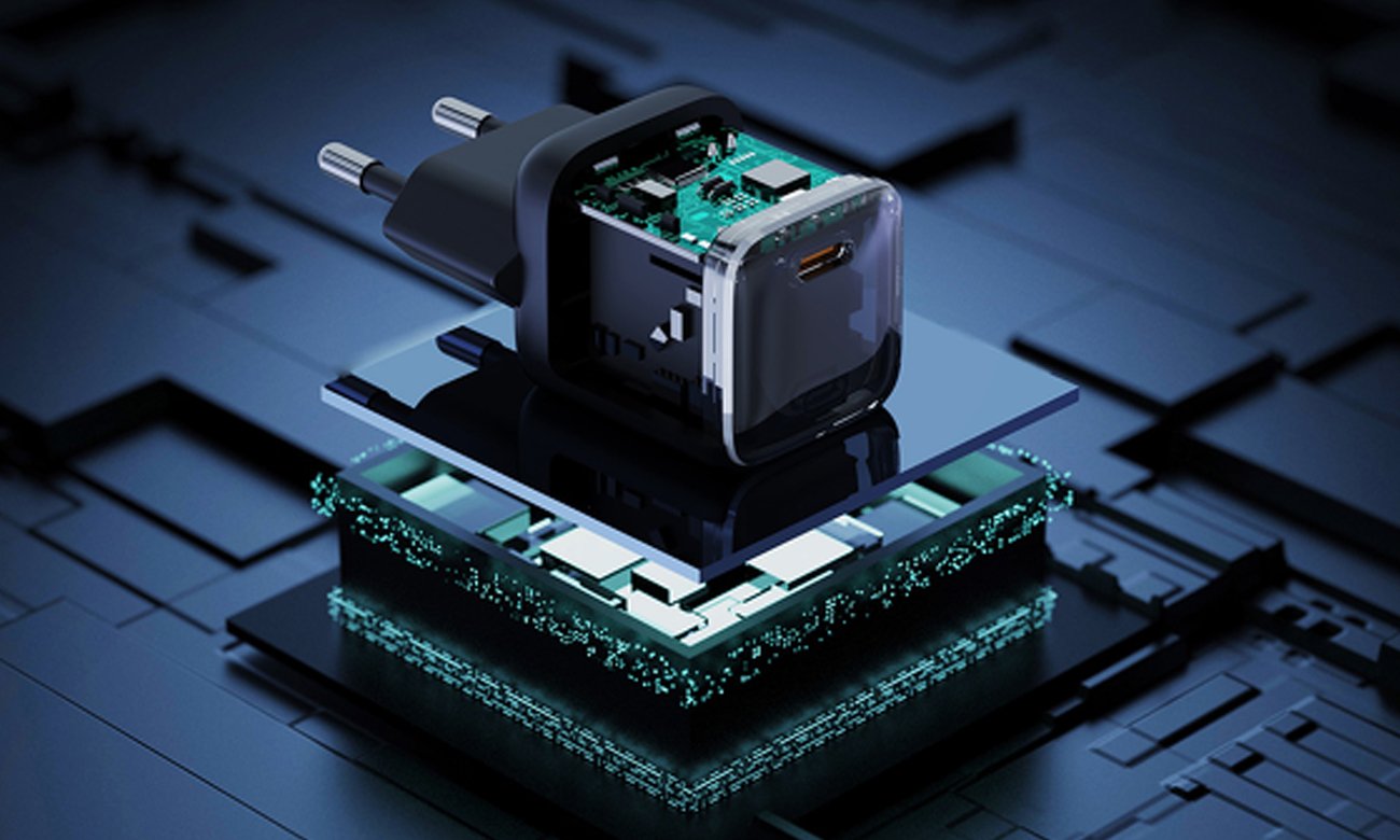 Ładowarka GaN Aukey 30 W wnętrze