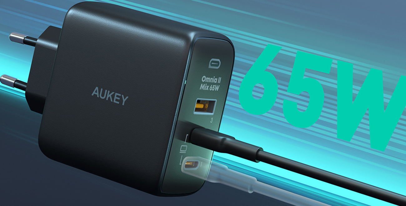 Ładowarka GaN Aukey moc ładowania