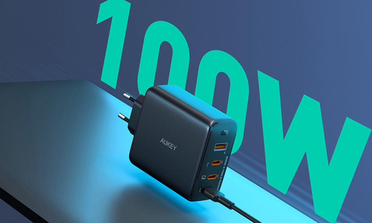 Ładowarka Aukey GaN PD zasilanie 100W