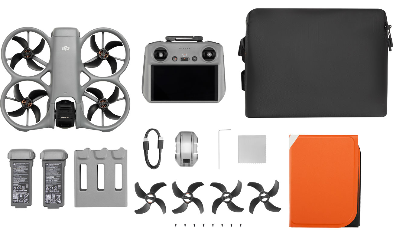 Zawartość zestawu DJI Avata 360 Fly More Combo (RC 2)
