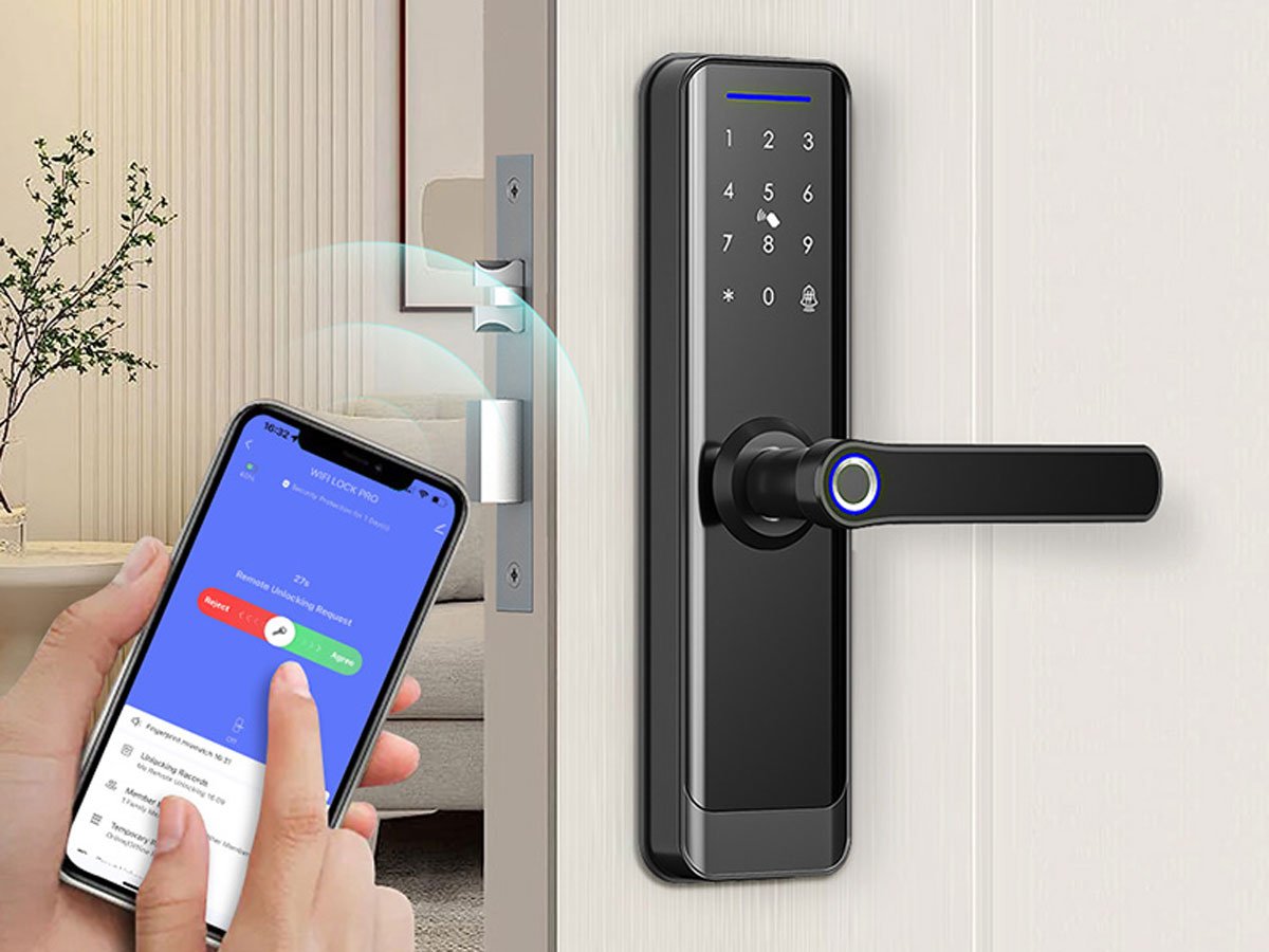 Inteligentny zamek cyfrowy Avatto SDL-A270-B -6072 Wi-Fi Czarny - Grafika lifestyle