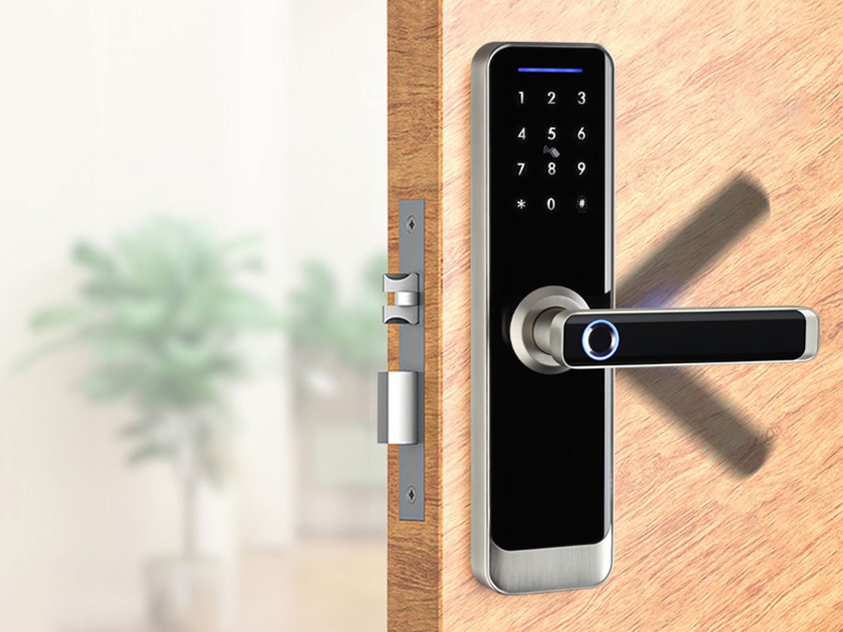 Inteligentny zamek cyfrowy Avatto SDL-A270-S -5572 Wi-Fi Srebrny - Grafika lifestyle