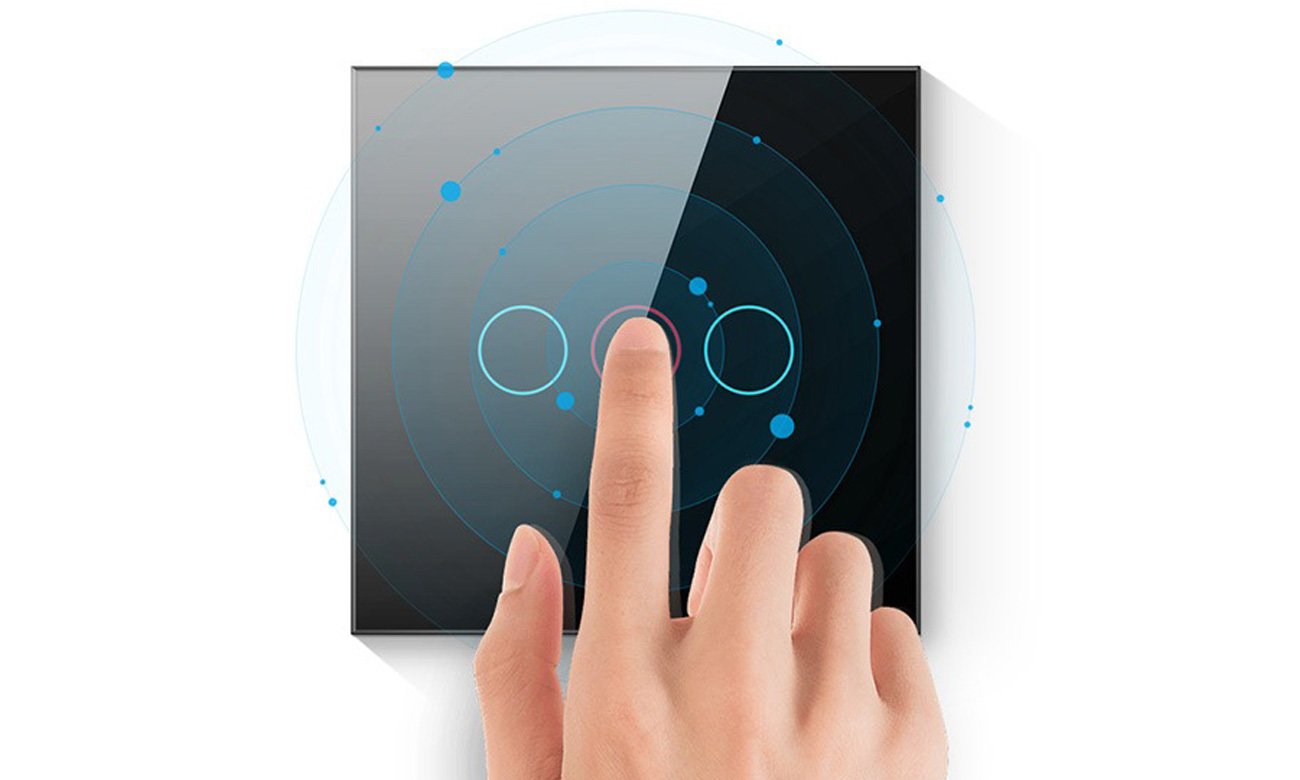 Pojedynczy dotykowy włącznik światła Wi-Fi Avatto TS02-EU-B1 TUYA Czarny - Prosty montaż i łatwa obsługa