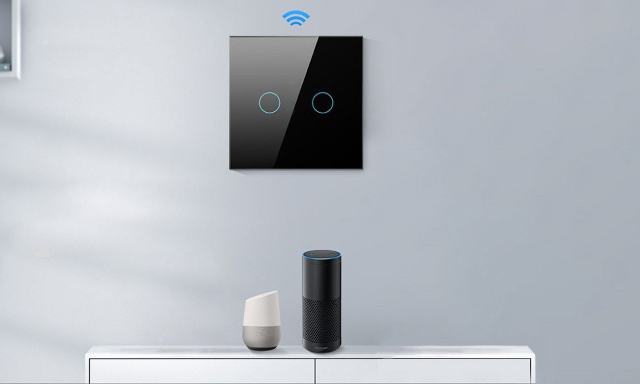 Pojedynczy dotykowy włącznik światła Wi-Fi Avatto TS02-EU-B1 TUYA - Sterowanie głosem