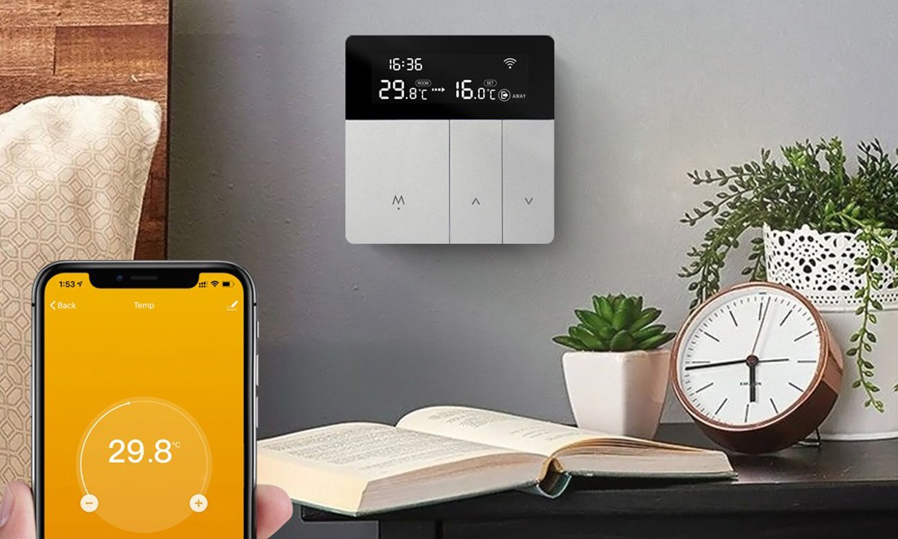 Inteligentny termostat Avatto WT50 Wi-Fi TUYA - Wygodne sterowanie na trzy sposoby