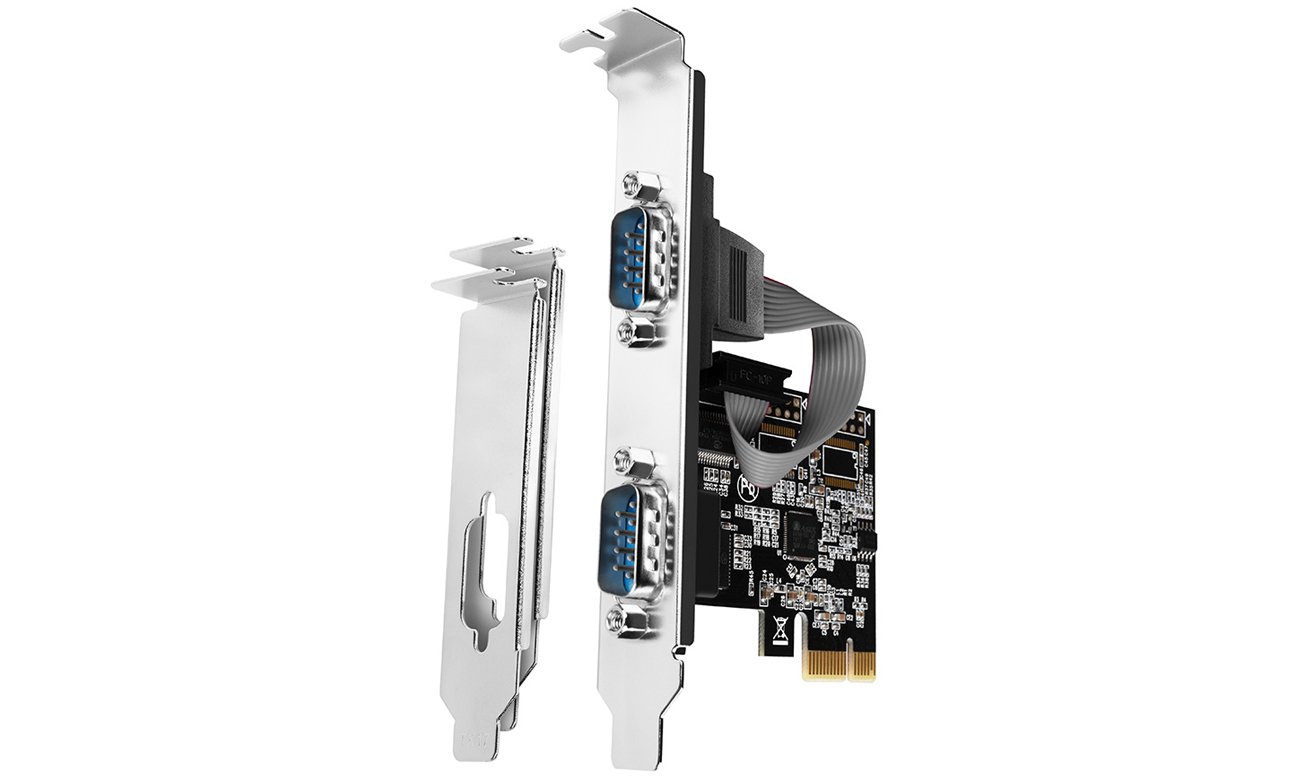 Kontroler Axagon PCIe 2x port szeregowy RS232 250 Kbps