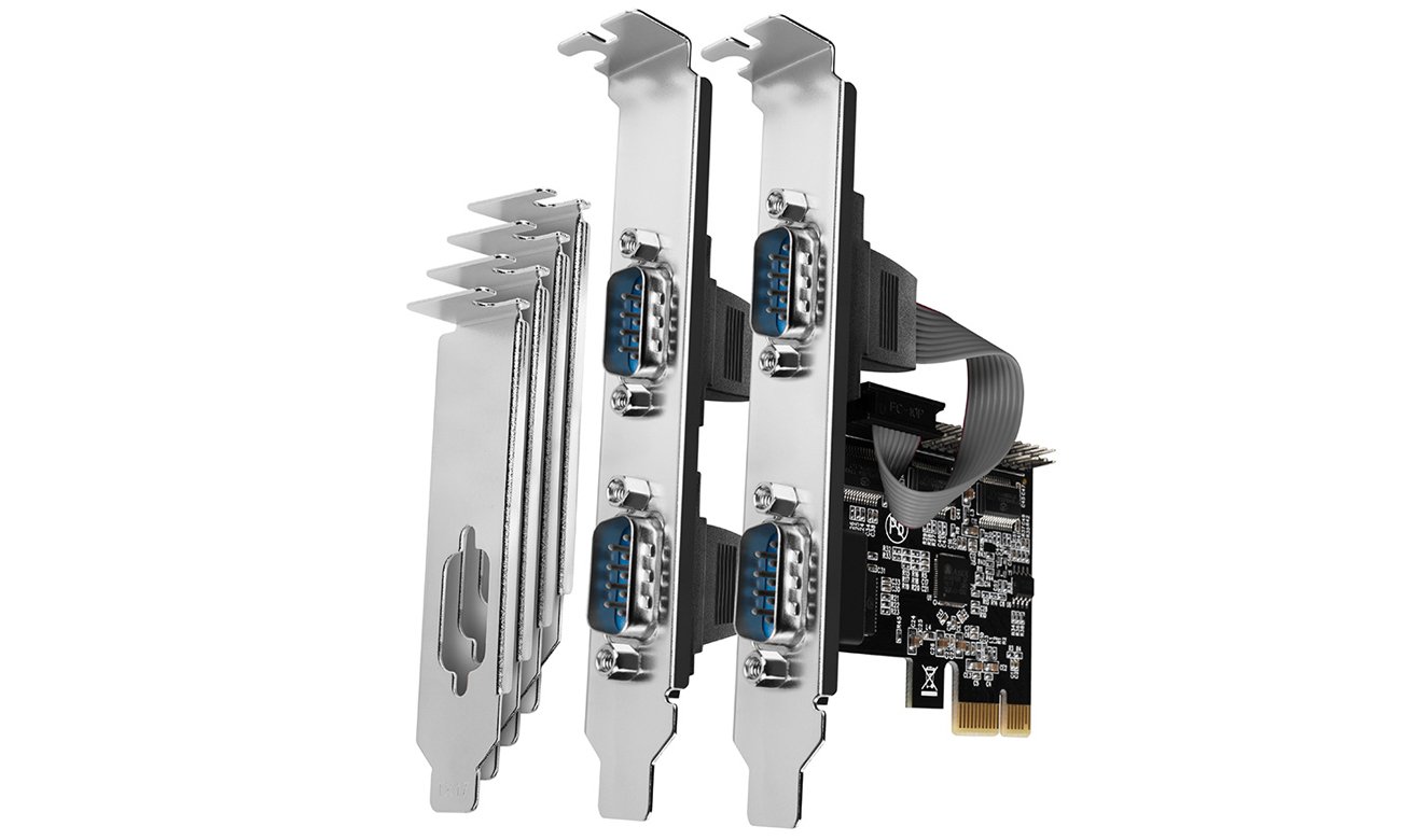 Kontroler Axagon PCIe 4x port szeregowy RS232 250 Kbps