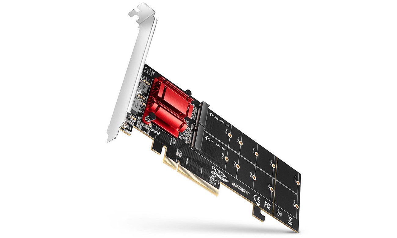 Adapter Axagon PCEM2-ND PCIE 2X NVME M.2