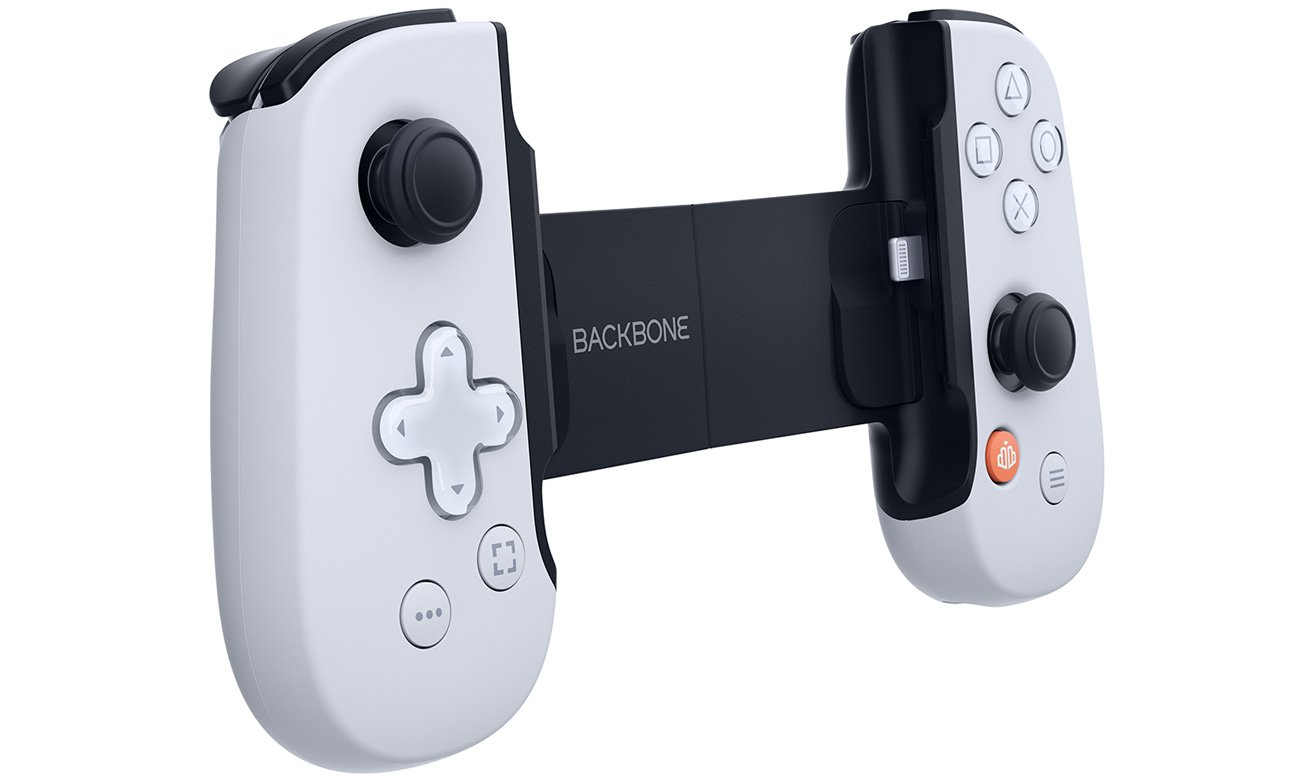 Kontroler Backbone One do iPhone (PlayStation) - Widok od przodu pod kątem