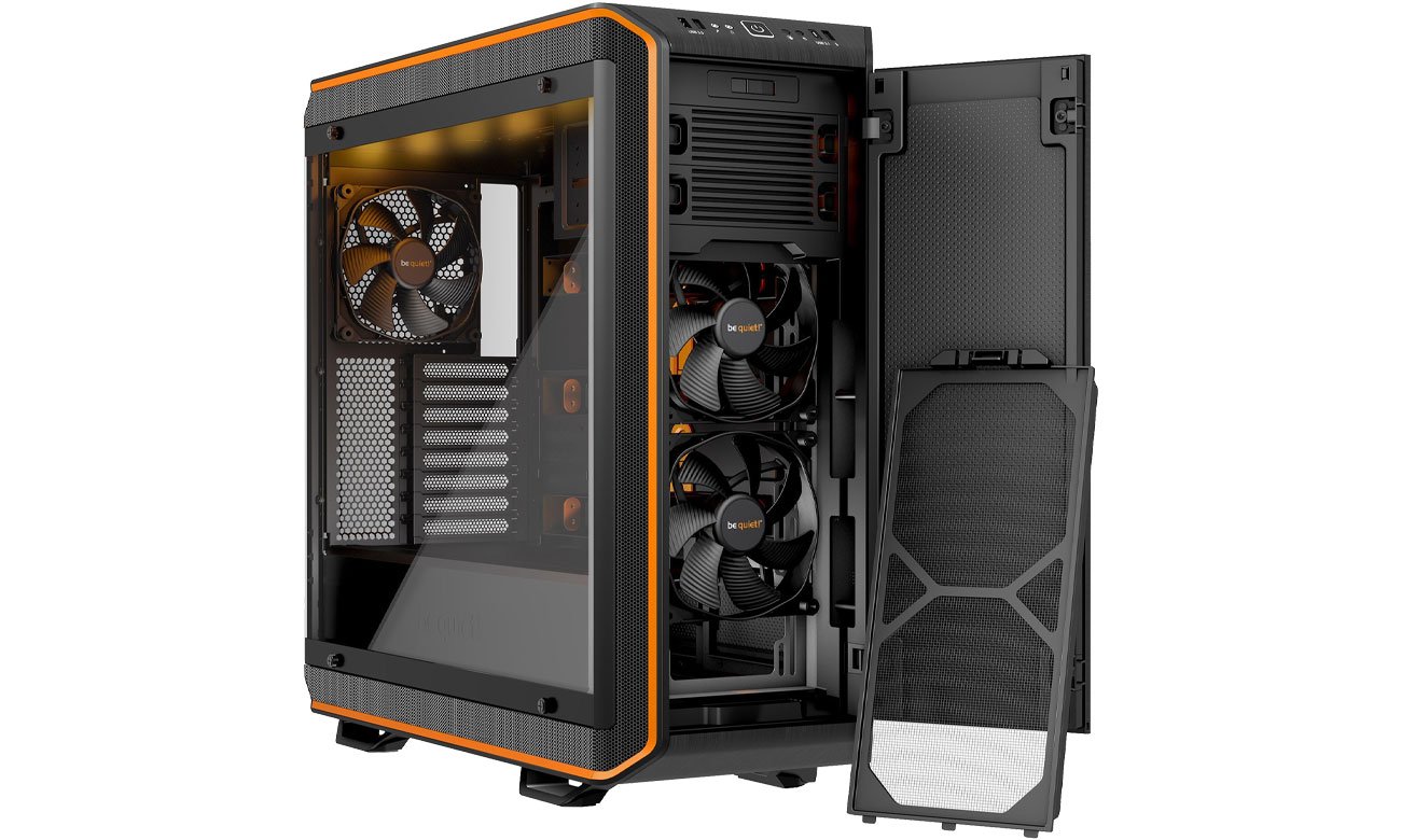 be quiet! Dark Base Pro 900 Orange Rev.2 BGW14 Chłodzenie Silent Wings 3