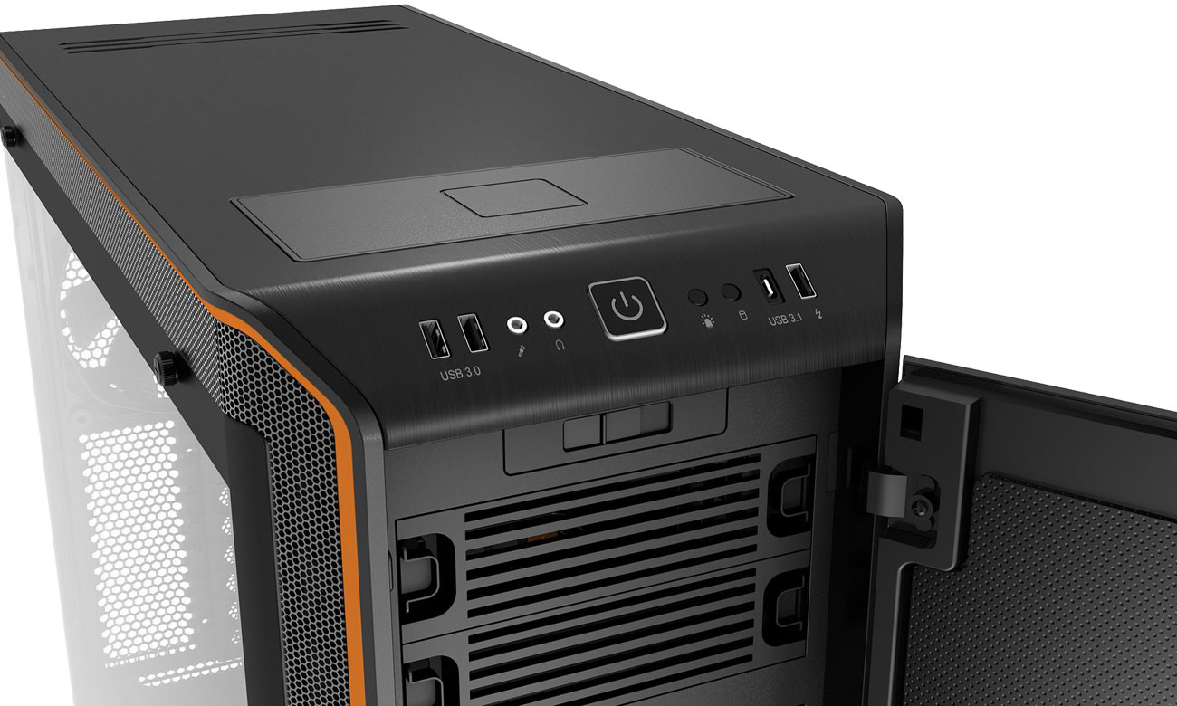 be quiet! Dark Base Pro 900 Orange Rev.2 BGW14 Ładowarka Qi, porty USB