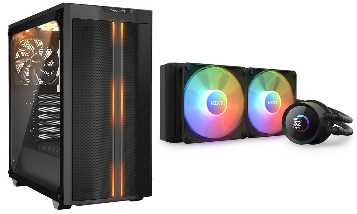 Zestaw be quiet! Pure Base 500DX Black + Kraken 280 RGB Black 2x140mm