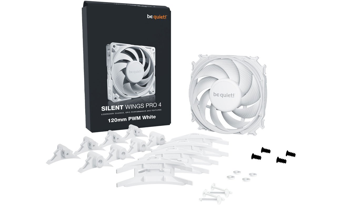 be quiet! Silent Wings PRO 4 PWM White 120 mm zestaw