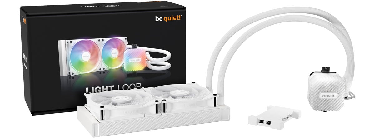 be quiet! Light Loop 240 mm Weiß 2x120 mm Wasserkühlung für Prozessor