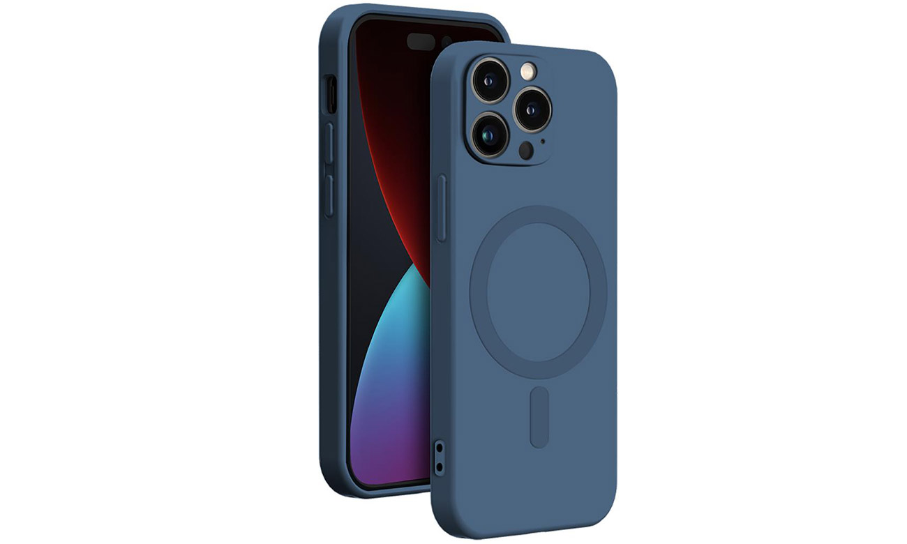 Etui BigBen MagSafe Compatible Silicone Case do iPhone 14 Pro Max blue