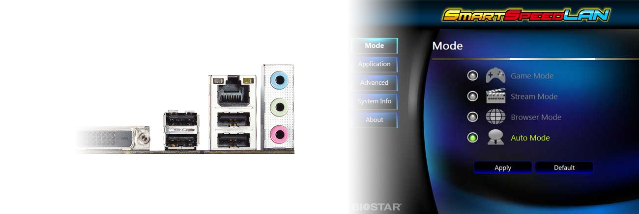 Biostar A960D+V2 Sieć gigabitowa Realtek RTL8111G