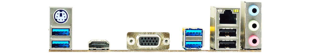 Biostar B450MH Porty
