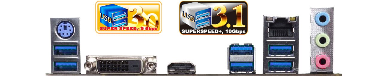 Biostar X370GT3 Port USB 3.1 Gen2