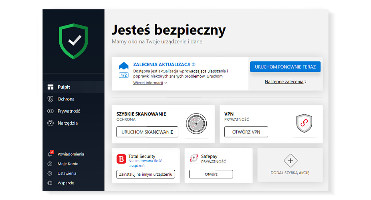 Bitdefender Internet Security 2019 Zaawansowana ochrona dla systemu Windows