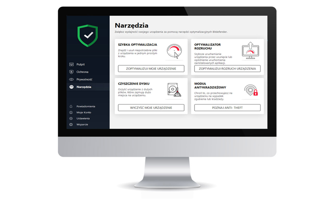 Bitdefender Total Security 2019 Funkcjonalności dla systemu Mac