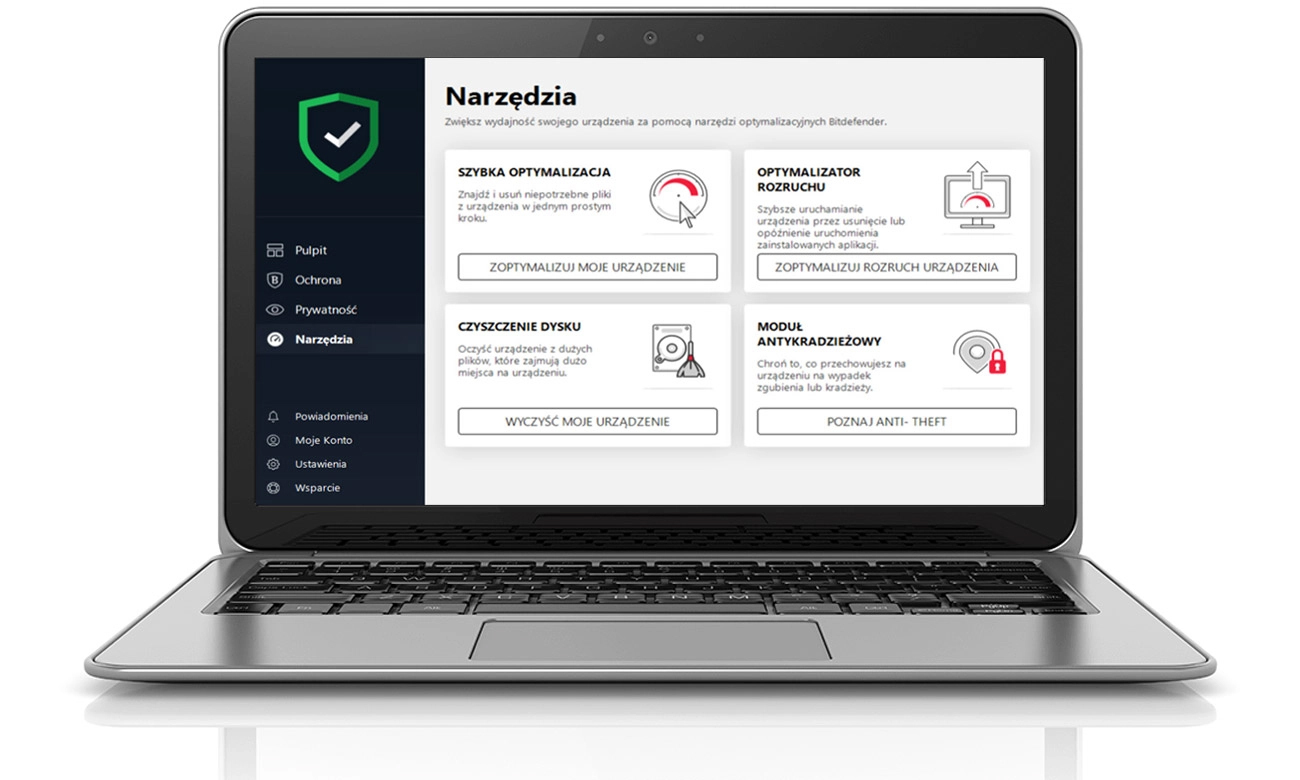 Bitdefender Total Security 2020 Funkcjonalności dla systemu Windows