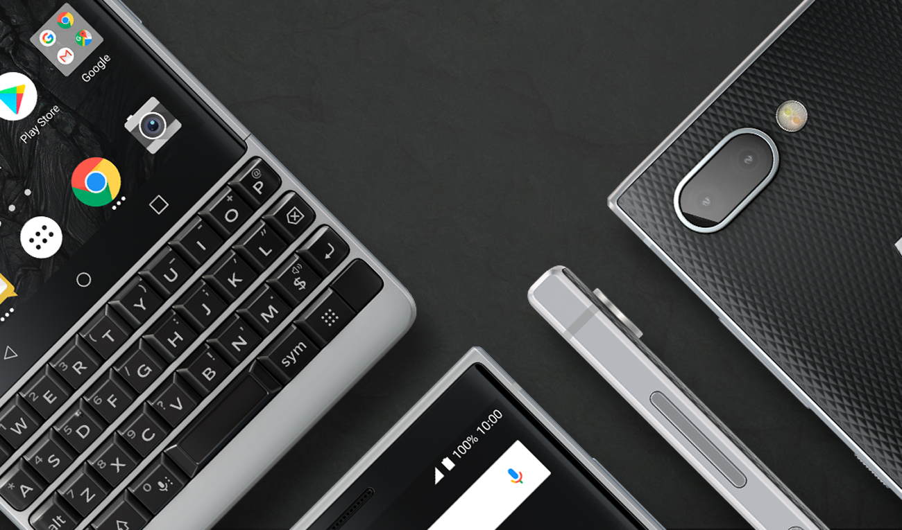 BlackBerry KEY2 klawiatura QWERTY z funkcją trackpadu