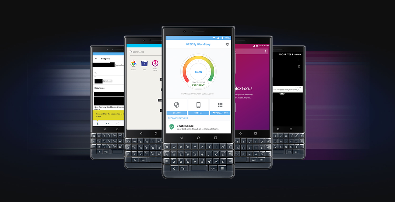 BlackBerry KEY2 LE bezpieczny android oreo z DTEK