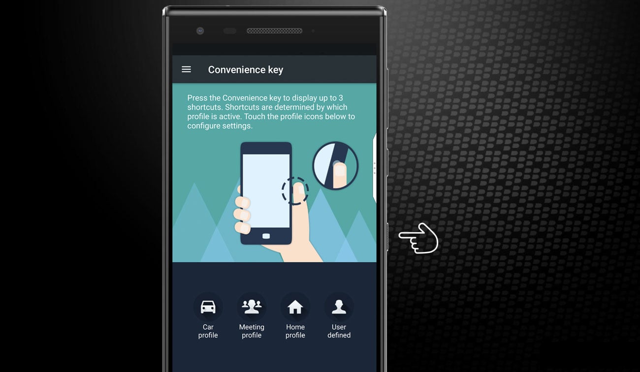 BlackBerry MOTION przycisk wielofunkcyjny