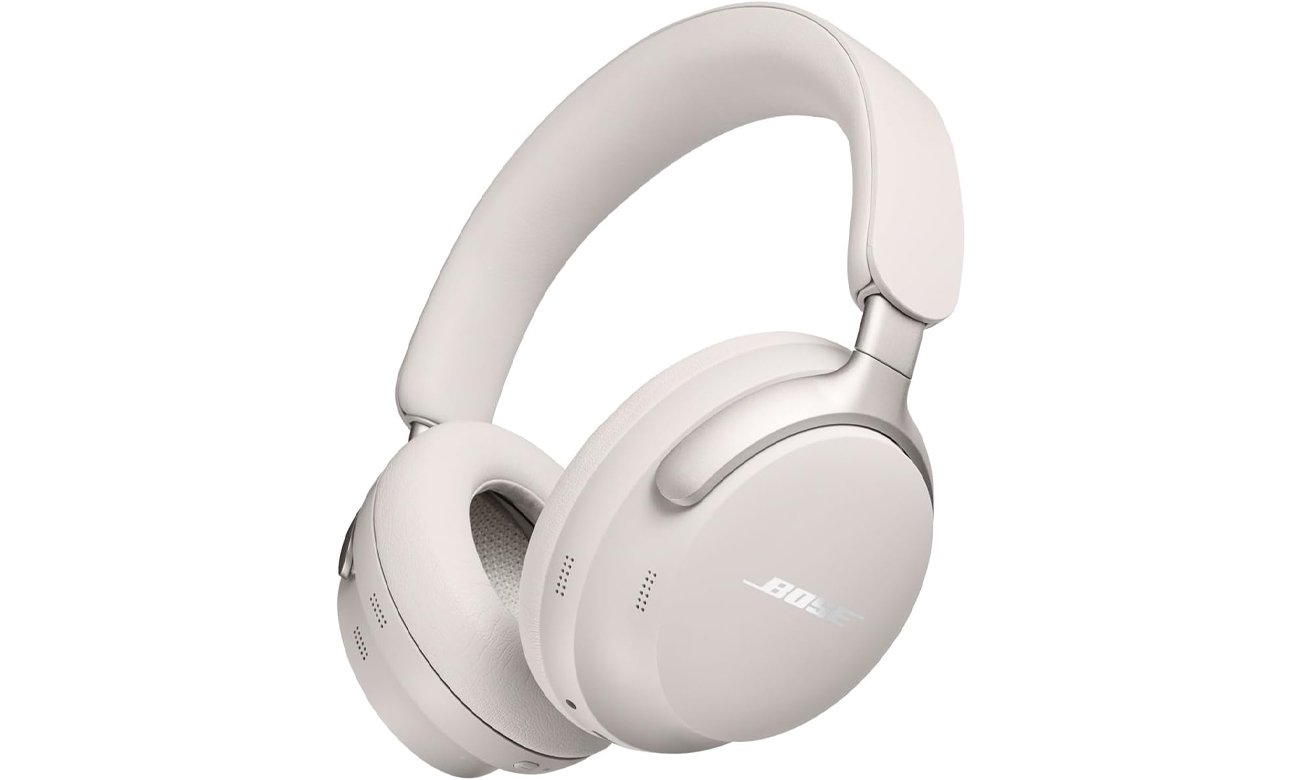 Słuchawki bezprzewodowe Bose QuietComfort Ultra Białe - Widok od przodu pod kątem