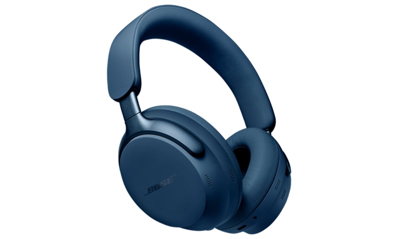 Słuchawki bezprzewodowe Bose QuietComfort Ultra Niebieskie - Widok od przodu pod kątem