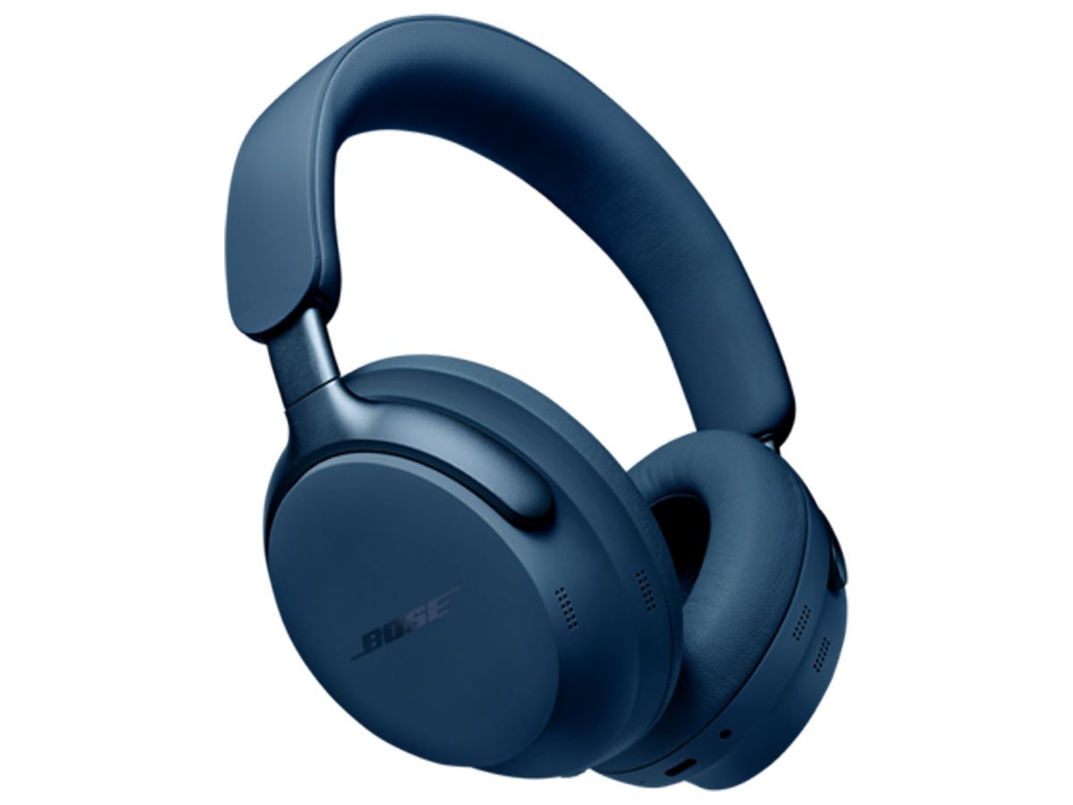 Słuchawki bezprzewodowe Bose QuietComfort Ultra Niebieskie - Widok od przodu pod kątem