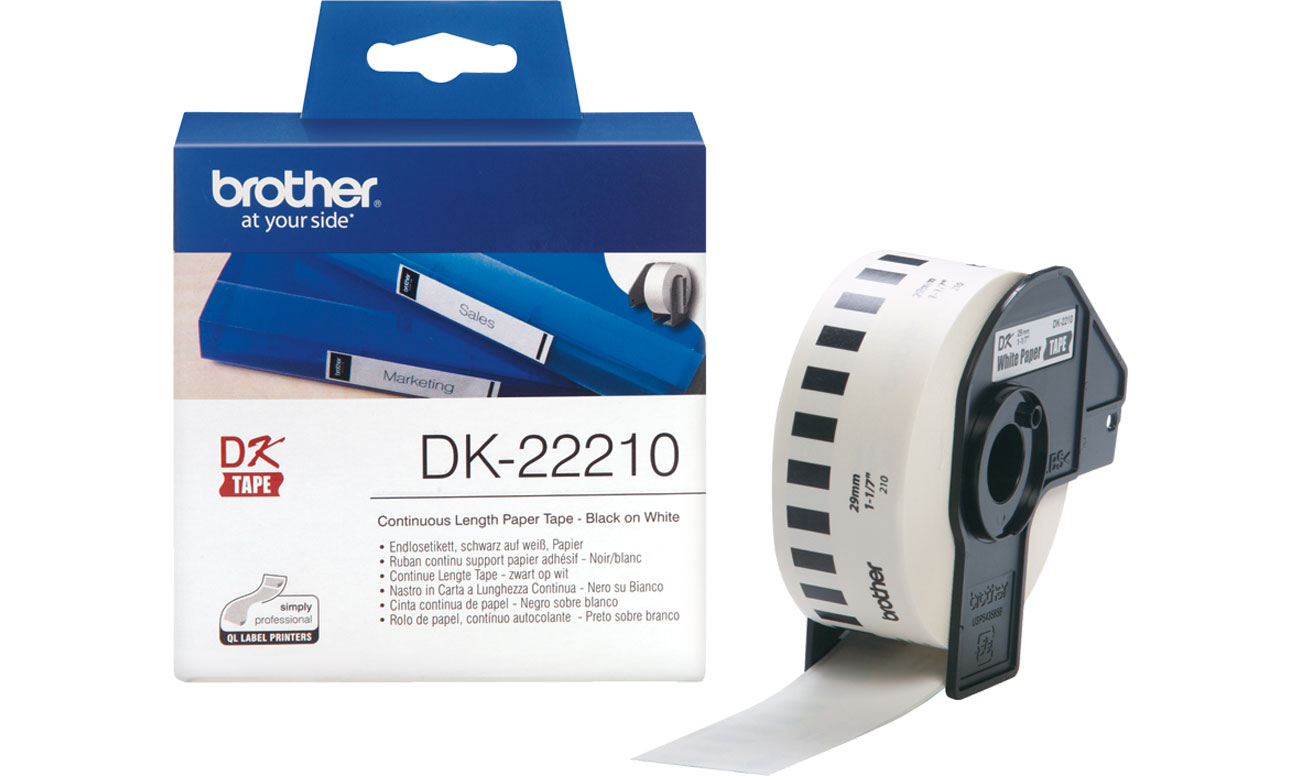 Etykiety papierowe Brother DK-22210