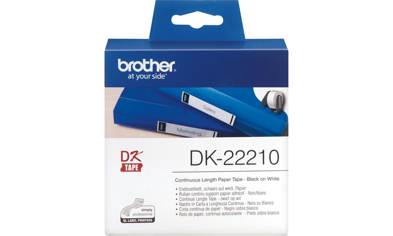 Etykiety papierowe Brother DK-22210